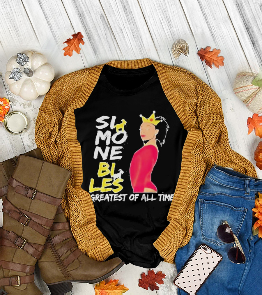 Simone Biles Greatest of All Time Crowned Gymnast T-Shirt