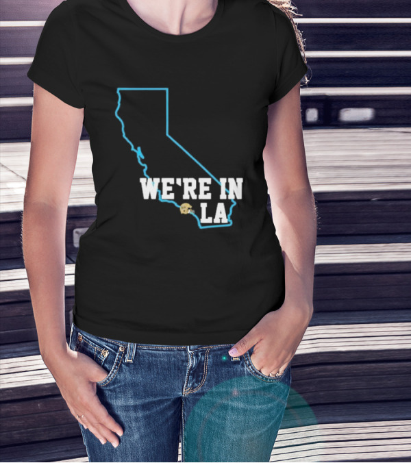 Deshaun Foster We're In LA With California Outline And LA Helmet T-Shirt