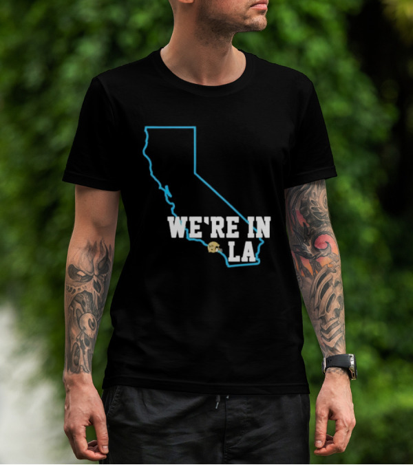 Deshaun Foster We're In LA With California Outline And LA Helmet T-Shirt
