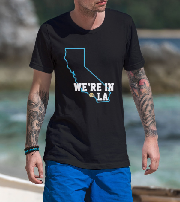 Deshaun Foster We're In LA With California Outline And LA Helmet T-Shirt