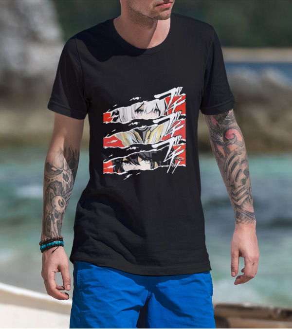 Honkai Star Rail Character Split Faces Ripple Effect T-Shirt