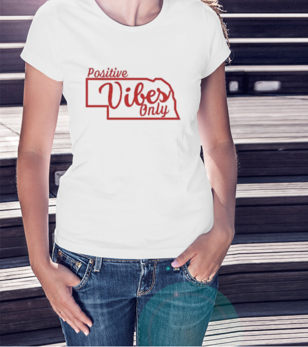 Positive Vibes Only Nebraska Husk Guy T-Shirt