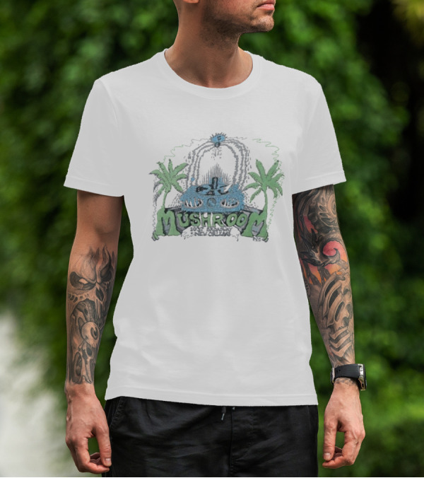 Palm Trees And Tape Deck Mushroom 1976 T-Shirt