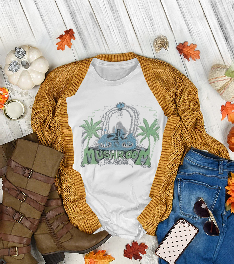 Palm Trees and Tape Deck Mushroom 1976 T-Shirt