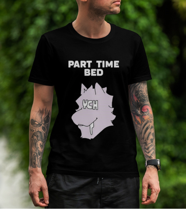 Gustav Indycar Part Time Bed YCH Wolf Head T-Shirt
