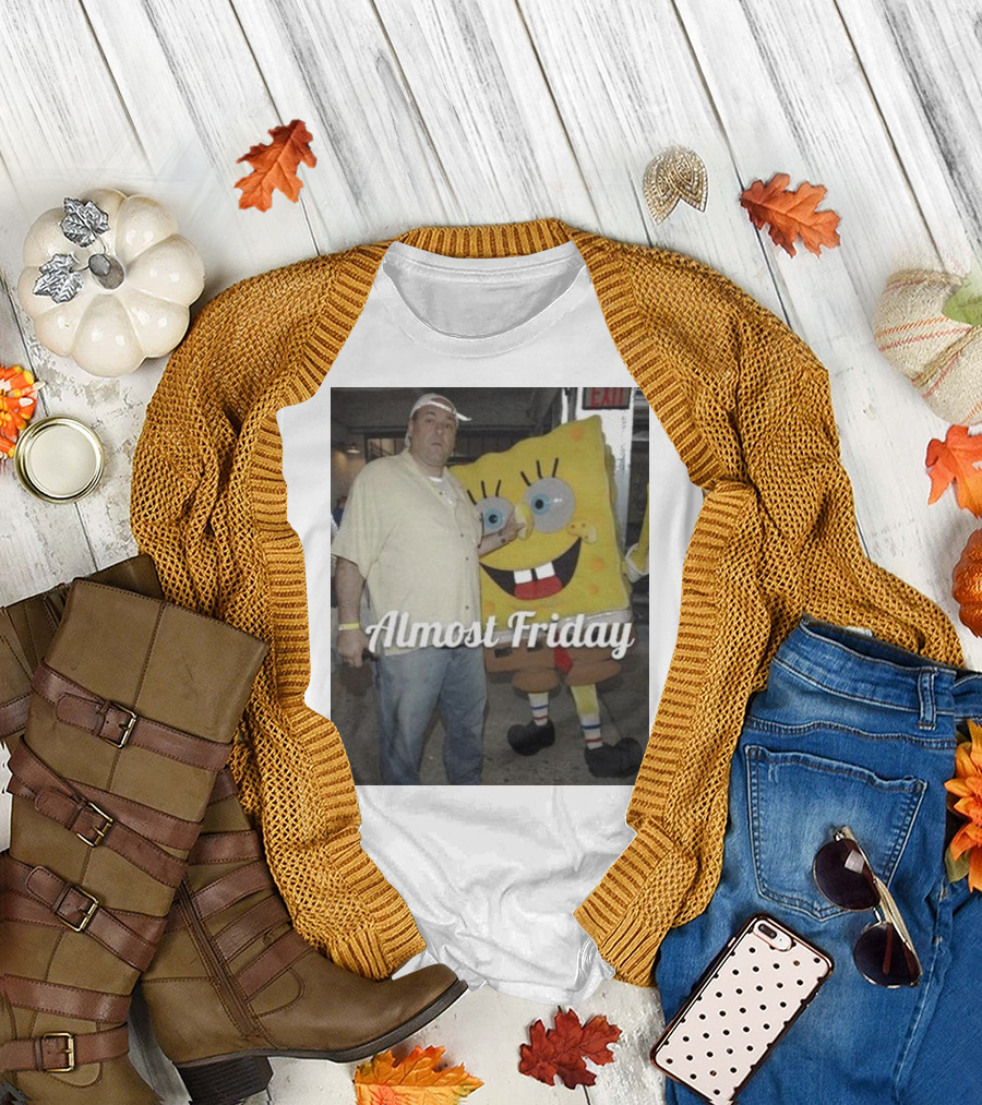 Almost Friday Gandolfini and Spongebob T-Shirt