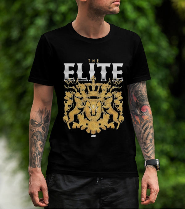 The Elite AEW Gold Coat Of Arms Crest T-Shirt
