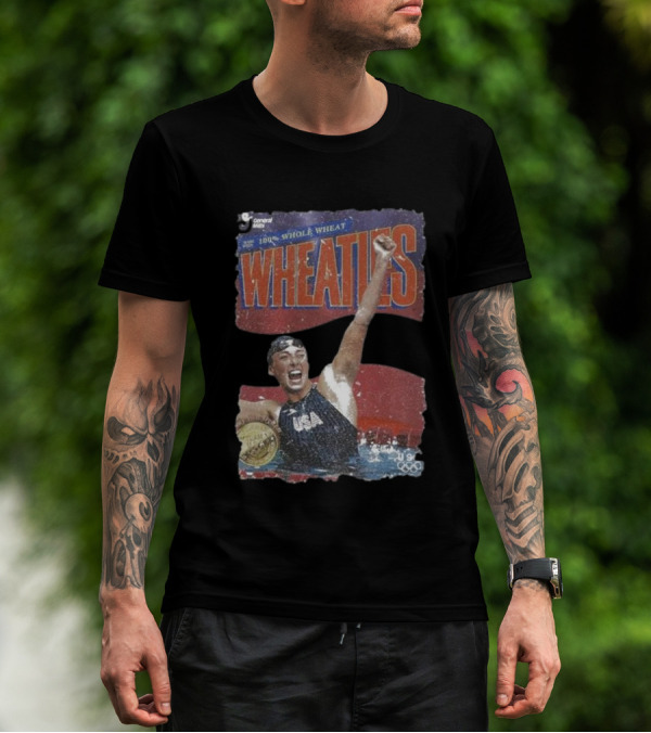 100% Whole Wheat Wheaties USA Olympics 1996 Champion T-Shirt