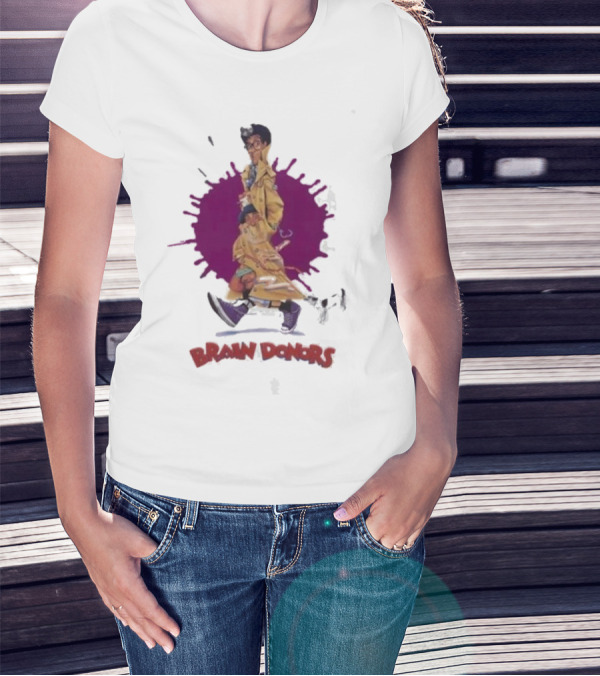 Brain Donors Retro 80’s Comedy Movie Characters Trench Coat Parade T-Shirt