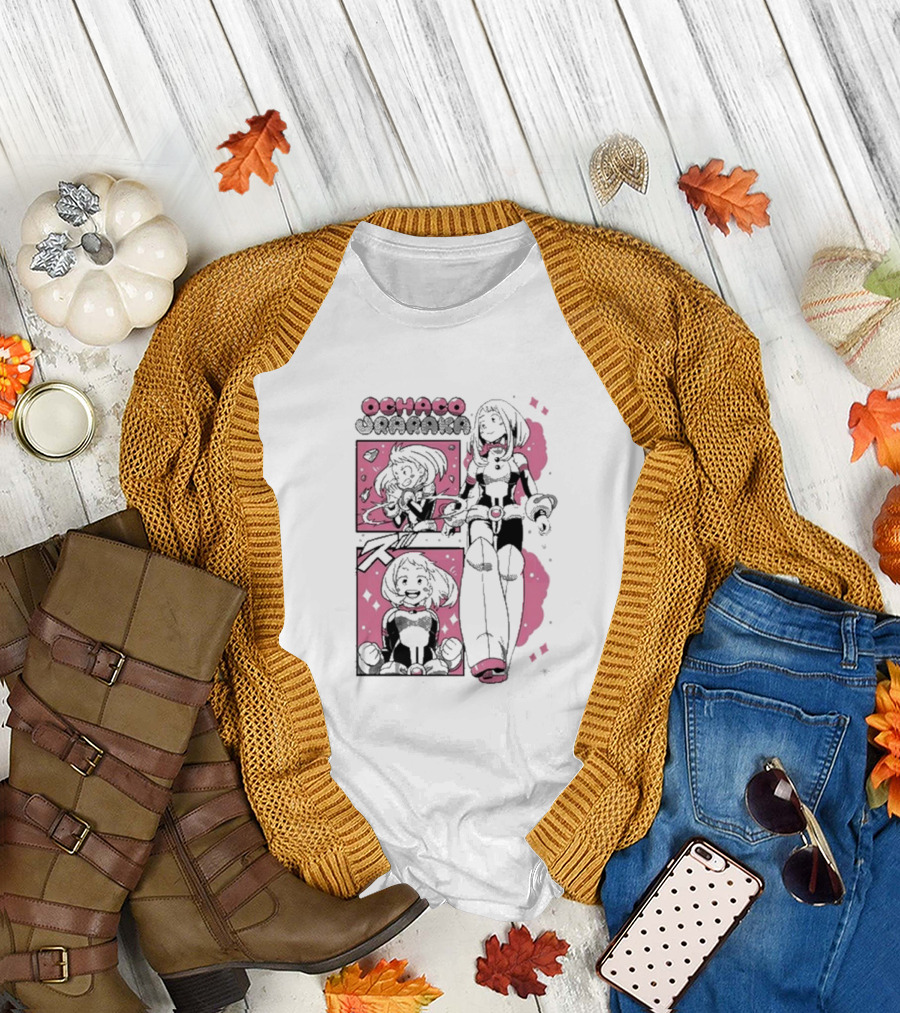 Ochaco Uraraka Boku No Hero Manga Panel T-Shirt