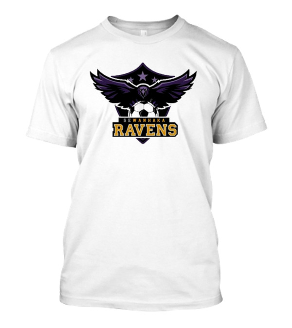 Sewanhaka Ravens Soccer Team Logo Emblem T-Shirt