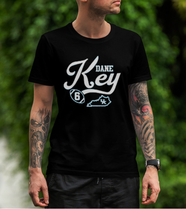 Kentucky Dane Key 6 UK Football Script T-Shirt
