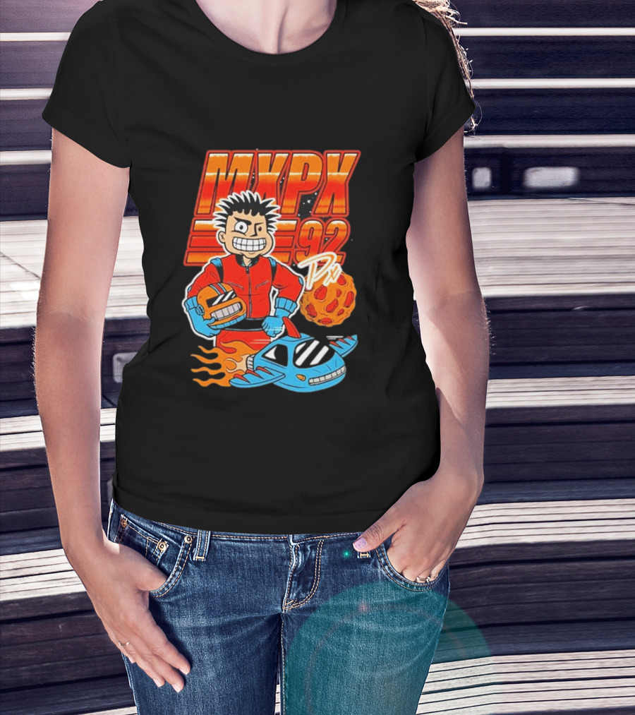 MXPX 92 PX Racing Cartoon Character With Space T-Shirt