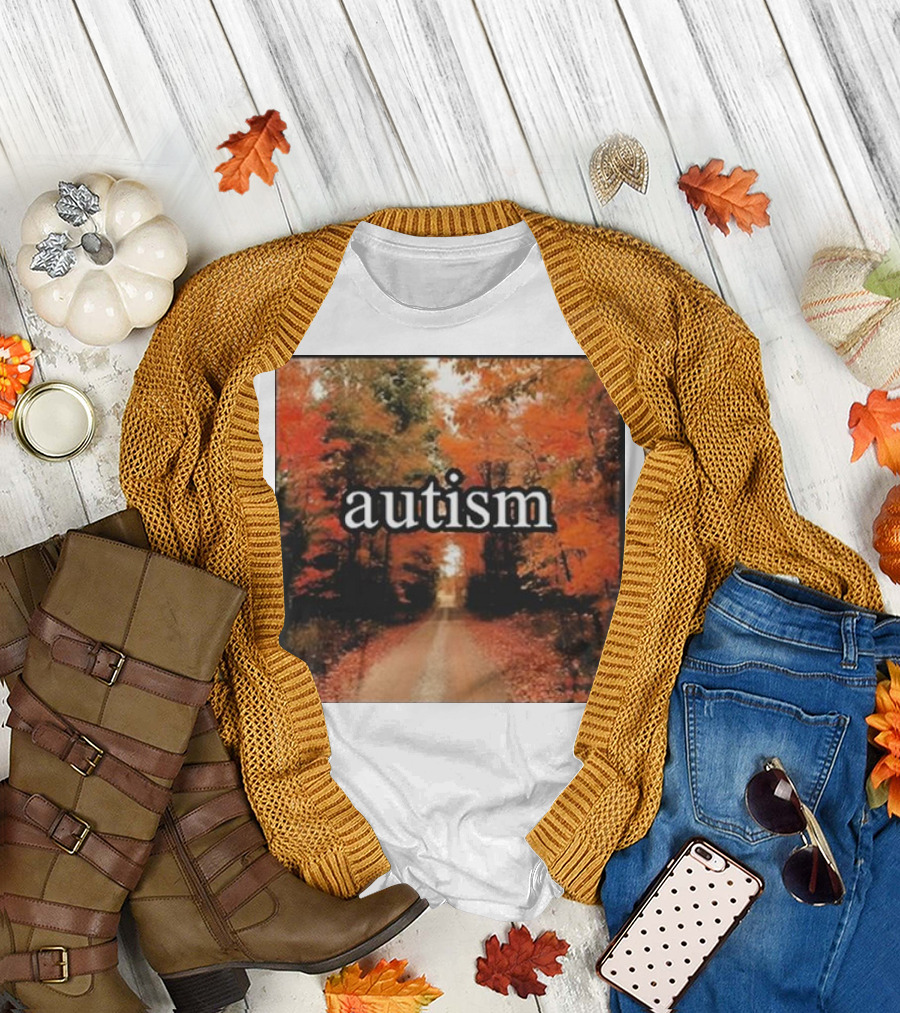 Autism in an Autumn Forest Pathway T-Shirt