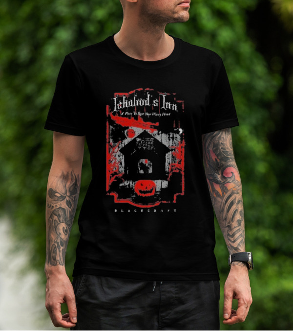 Blackcraft Cult Ichabod's Inn Haunted House Pumpkin Moon T-Shirt