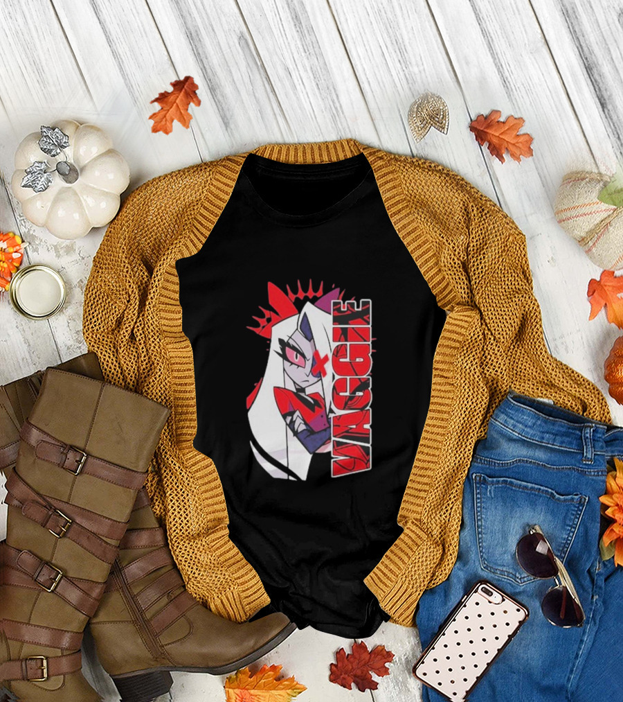 Hazbin Hotel Vaggie Red and White Character T-Shirt