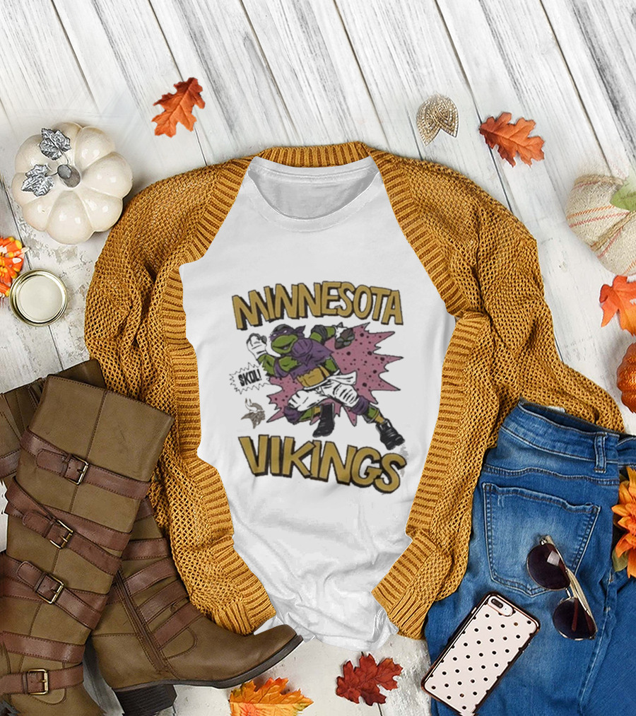 Tmnt Donatello Minnesota Vikings Crossover T-Shirt
