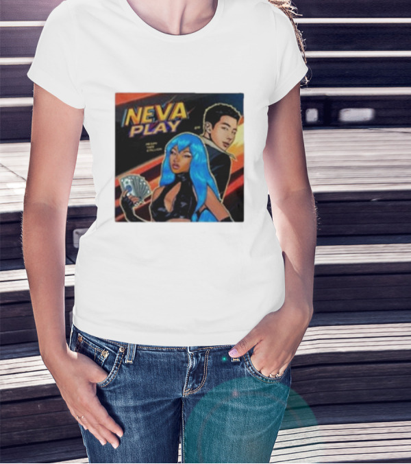 Megan Thee Stallion Rm Army Neva Play Comic Style Django Stylized Characters With Cards T-Shirt