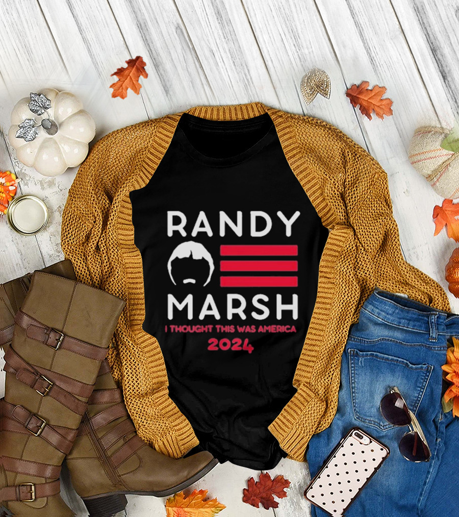 Randy Marsh 2024 I Thought This Was America Logo Stripes T-Shirt