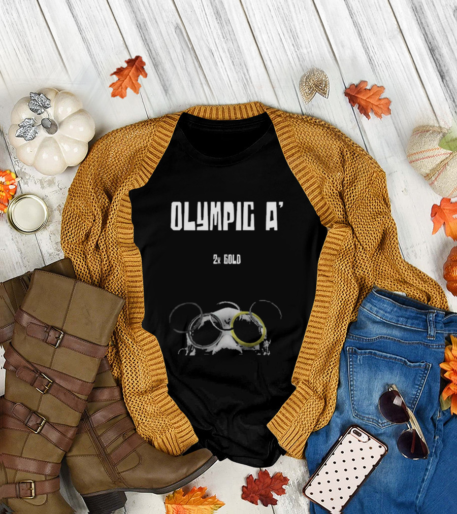 Olympic A' 2X Gold Rings And Goggles T-Shirt