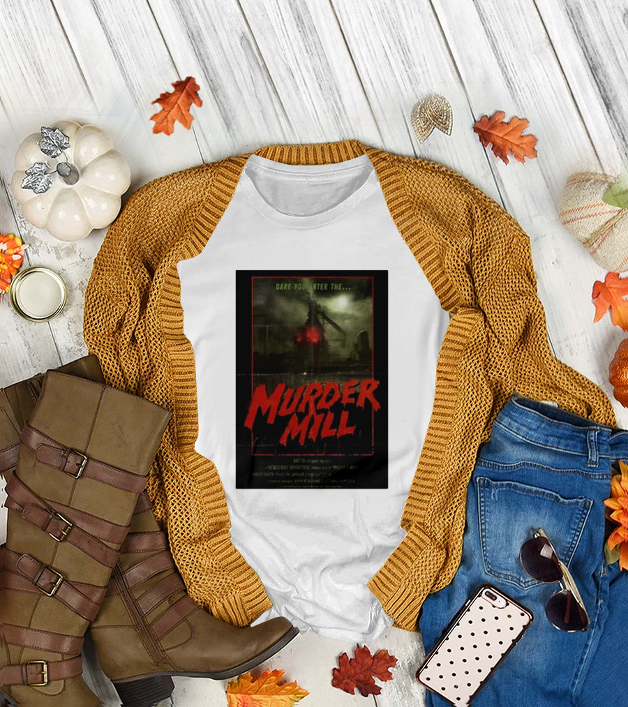Dare You Enter The Murder Mill Haunted Factory Horror Scene T-Shirt