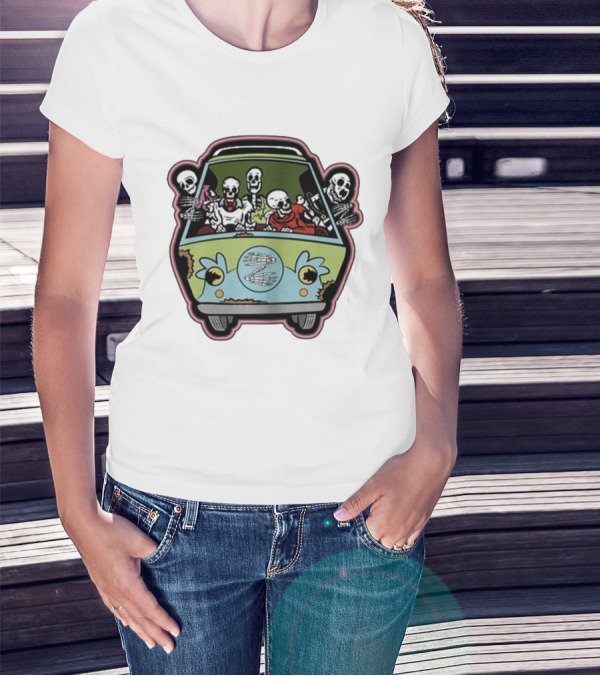 Deadbeats Inc Skeletons In Van T-Shirt