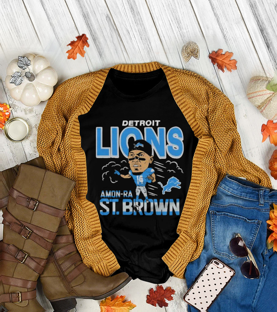Detroit Lions Amon-Ra St. Brown Player T-Shirt