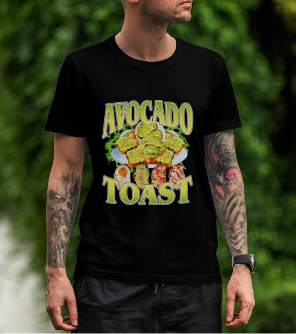 Emotionalclub Avocado Toast Plate With Assorted Toppings T-Shirt