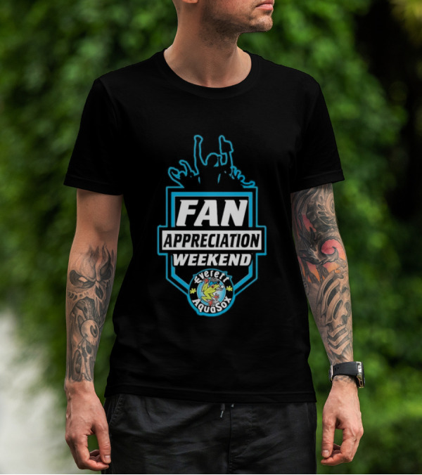 Fan Appreciation Weekend Everett AquaSox Baseball Event Celebration T-Shirt