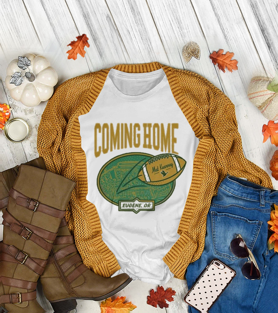 Mat Kearney Coming Home Football Eugene OR Map T-Shirt