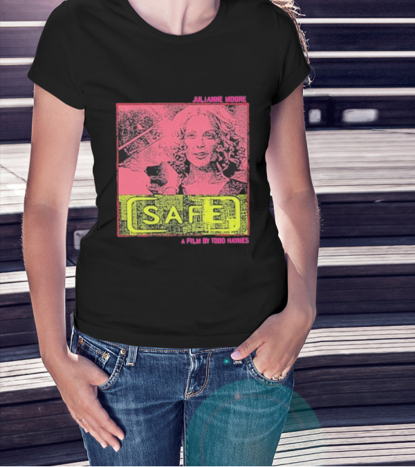 Julianne Moore Safe A Film By Todd Haynes Vintage Pink And Yellow Movie T-Shirt