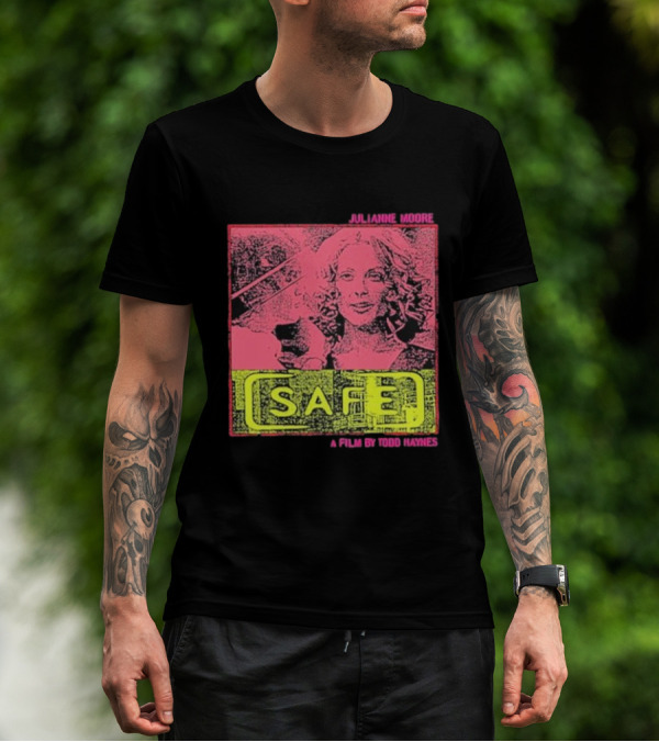 Julianne Moore Safe A Film By Todd Haynes Vintage Pink And Yellow Movie T-Shirt