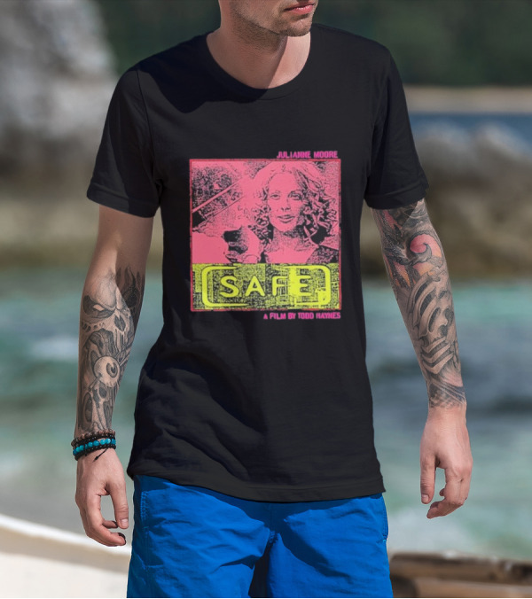 Julianne Moore Safe A Film By Todd Haynes Vintage Pink And Yellow Movie T-Shirt