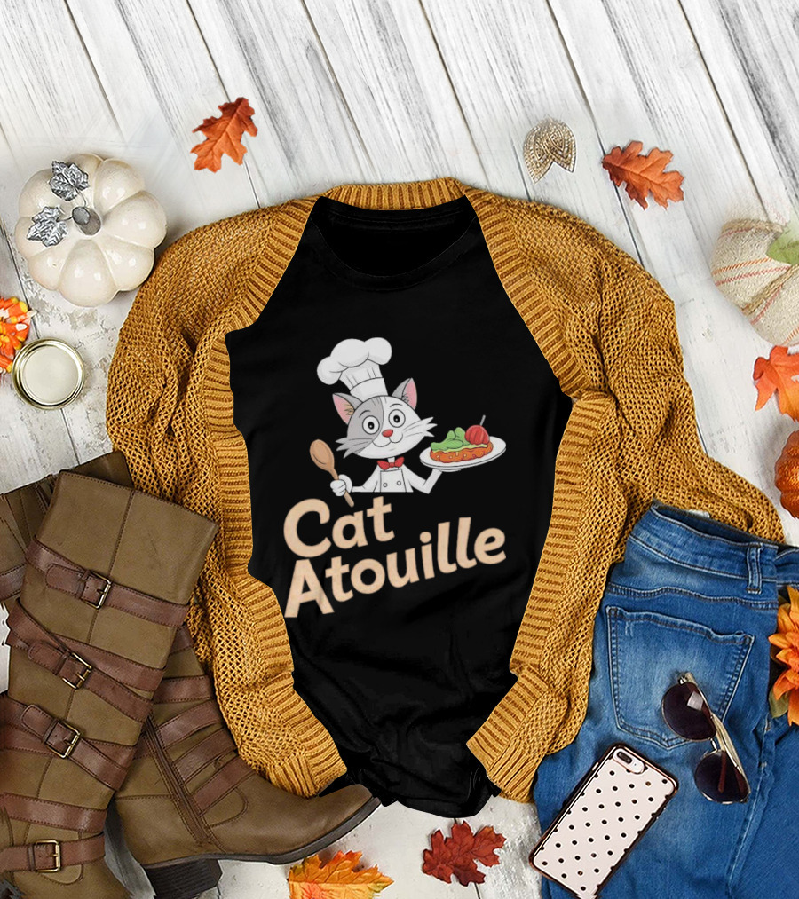Cat Atouille Chef Cat with Ratatouille T-Shirt