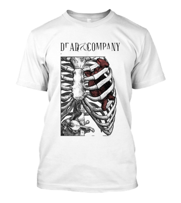 Dead And Company Present Dead Forever 2th Of Never 2024 At Sphere Las Vegas Nevada Skeleton Ribcage With Red Roses T-Shirt