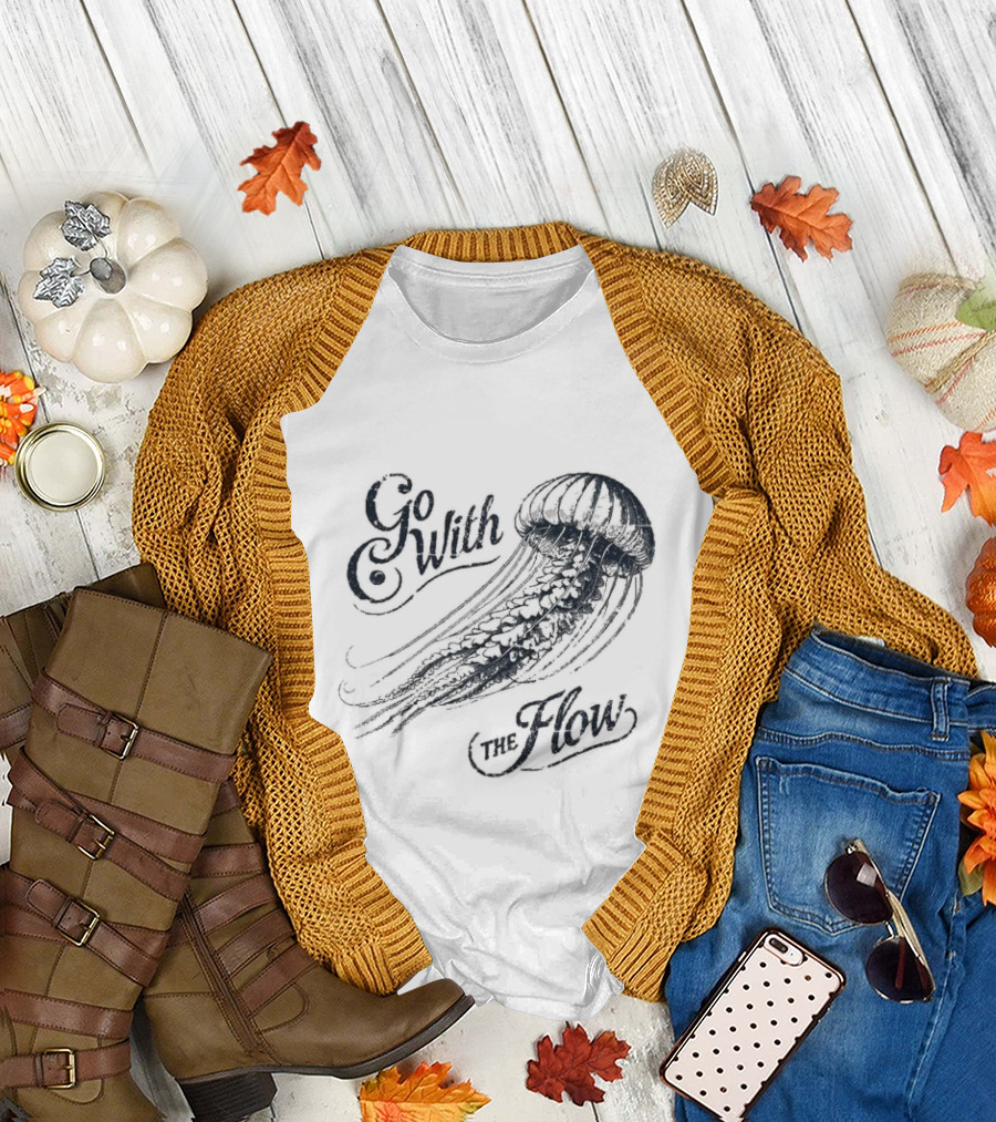 Go With The Flow Silent Pancake Jellyfish T-Shirt