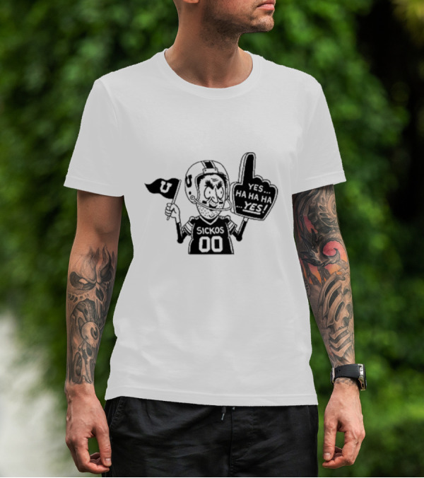 Sickos Fan Yes Ha Ha Ha Yes Number 1 U Flag T-Shirt