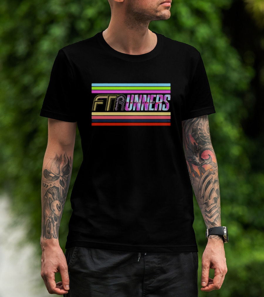 FTR And The Runners Retro Colorful Stripes T-Shirt