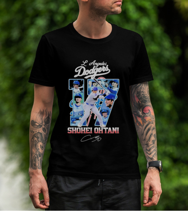 Los Angeles Dodgers Shohei Ohtani Number 17 Dodgers Baseball Star T-Shirt