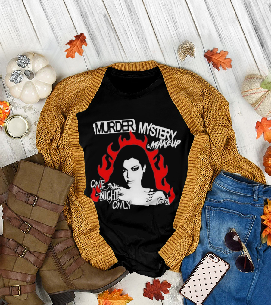 Murder Mystery and Makeup One Night Only Bailey Sarian Flames T-Shirt