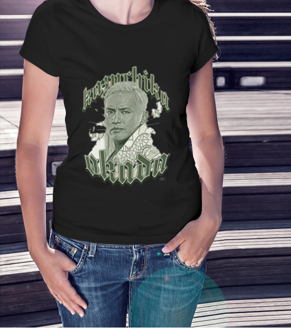 Kazuchika Okada Green Portrait With Geometric Elements T-Shirt