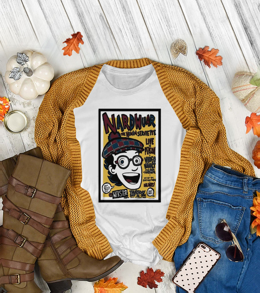 Nardwuar the Human Serviette Live Person Video Party Webster Hall Sep 26 2024 Show in Hi-Fi Jonathan Toubin DJ Set T-Shirt