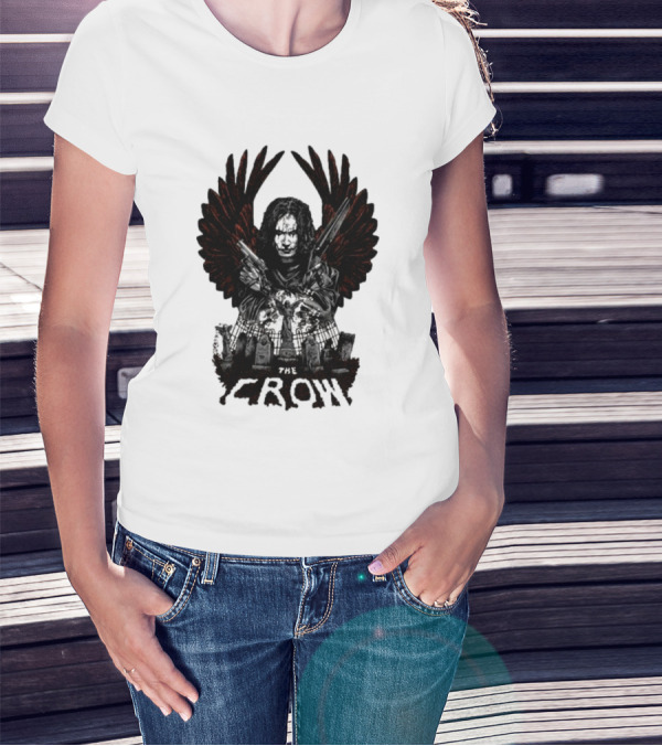 The Crow Fright Rags The Soul Can't Rest Retro Cemetery Wings T-Shirt