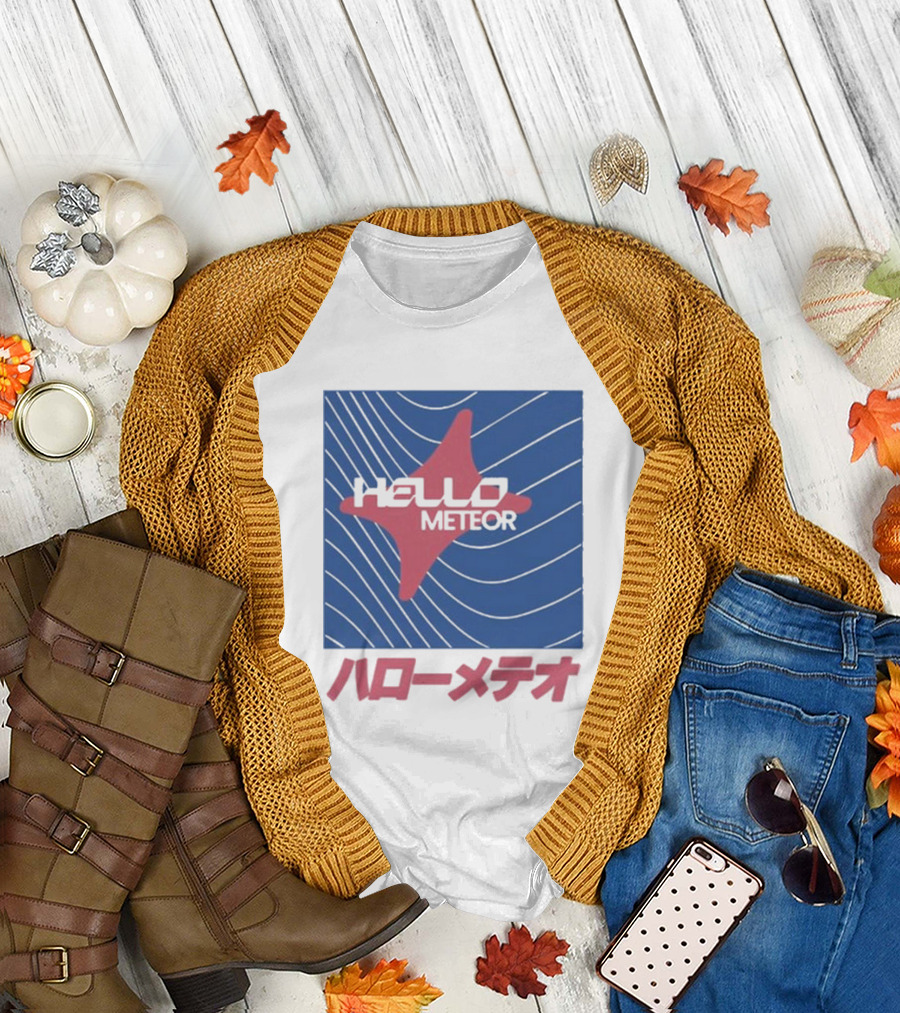 Hello Meteor ハローメテオ Grey Market Japan Wave T-Shirt