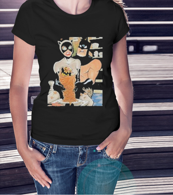 Clayface And Catwoman With Batman In Pottery Scene T-Shirt
