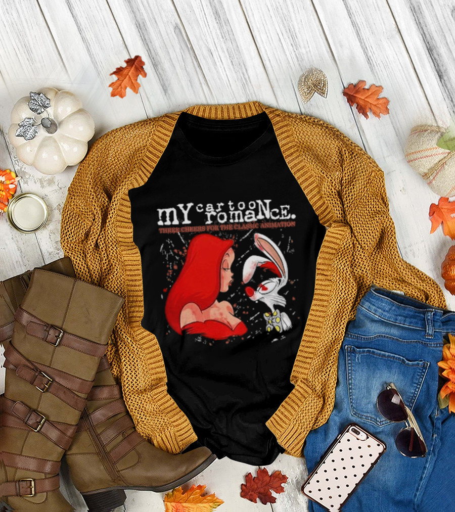 My Cartoon Romance Three Cheers Classic Animation Jessica Rabbit Roger T-Shirt