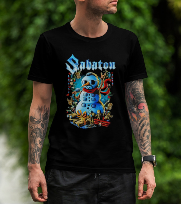 Sabaton Snowman Rock Xmas Party T-Shirt