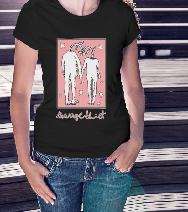 Wax Bodega New Age Thief Starry Headless Figures Holding Hands T-Shirt