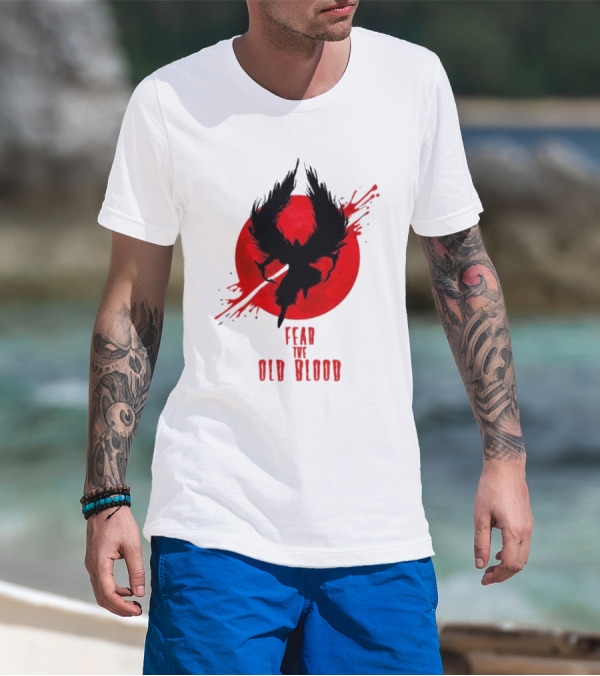 Fear The Old Blood Dark Souls Bloodborne Inspired T-Shirt