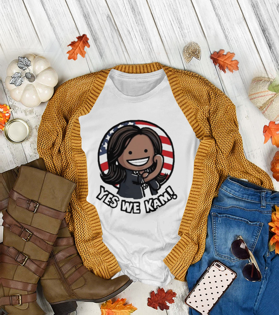 Kamala Harris Yes We Kam 2024 USA Flag T-Shirt